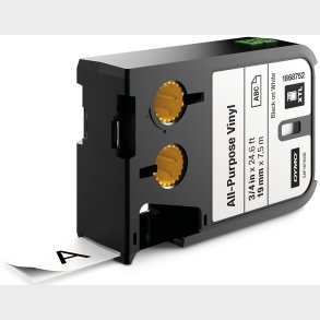 Xtl Tape 19 Mm Vinyl Svart / Vit