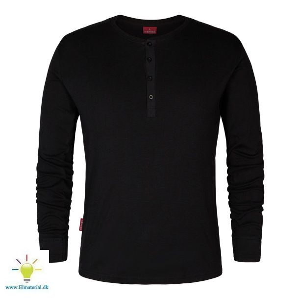 Grandad T-Shirt L/, Sort, Xl