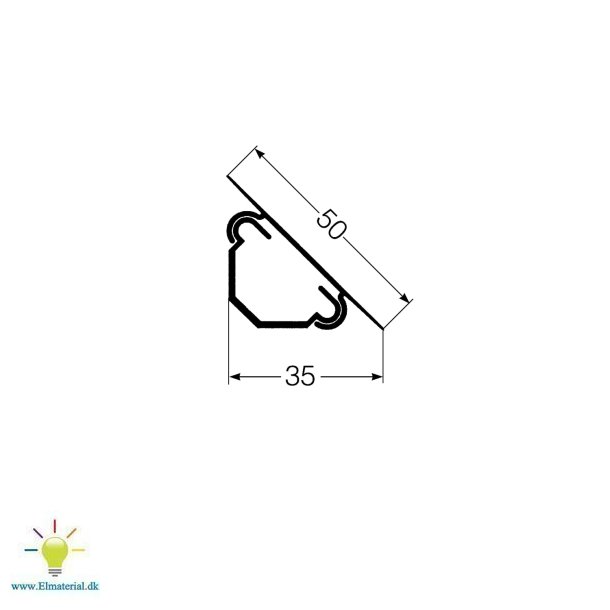 Kanal Rautrigo 35/35 Vit
