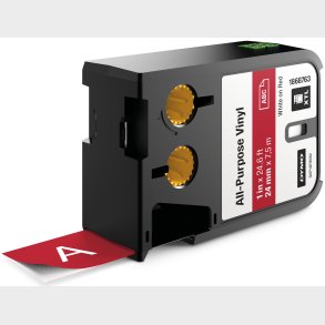 Xtl Tape 24 Mm Vinyl Vit / Röd