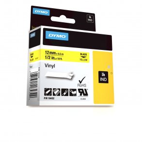 Noshörningstejp 12 Mm Svart P Gult