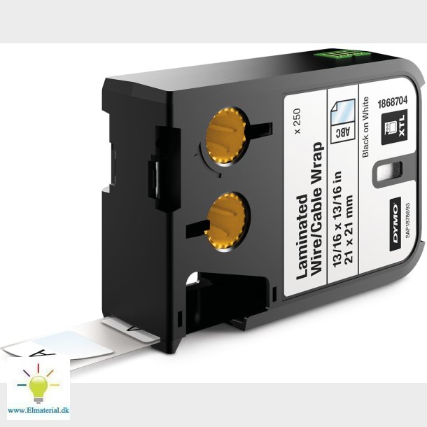 Xtl Etiket 21X21Mm Sort/Hvid