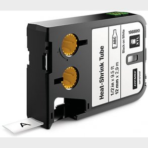 Xtl Tape 12Mm Krymp Svart/Vit