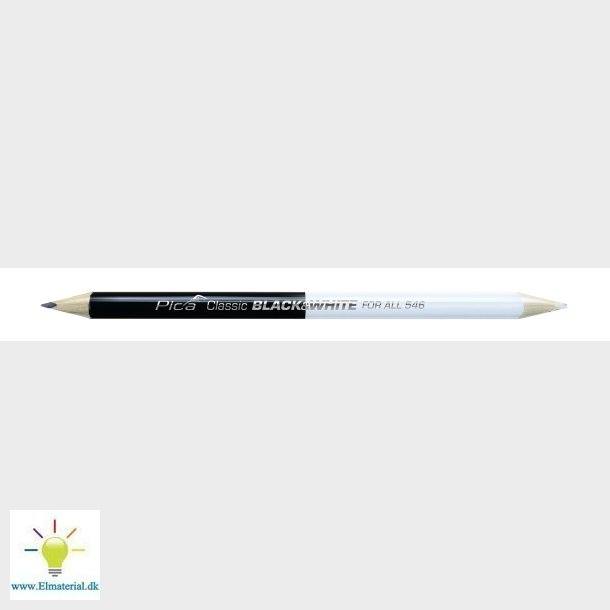 Dobbelt Blyant Pica Sort/Hvid
