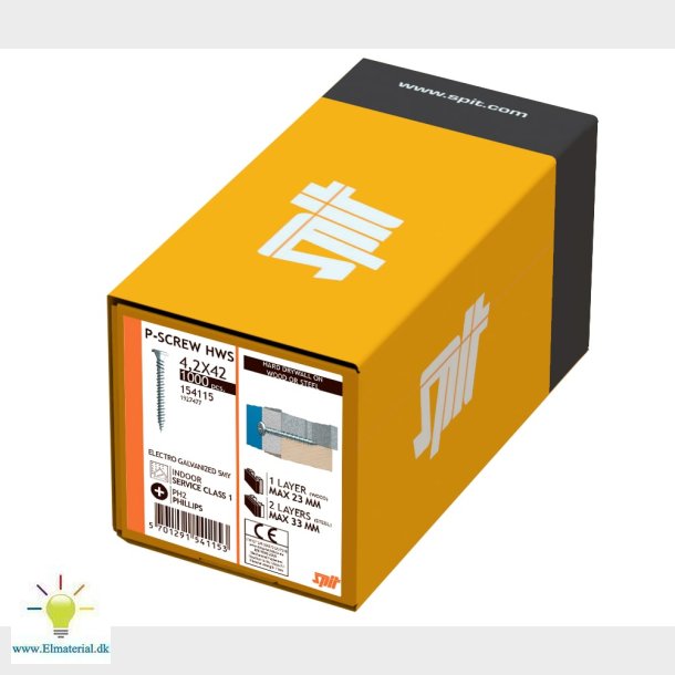 Gipspl.Skrue Elf 4,2X42Mm Ls