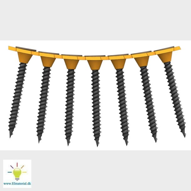 Gipspl.Skrue Sortf 3,5X25 Bnd