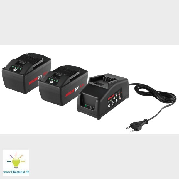 Batteri 2X21,6V/5,0Ah &amp; Lader