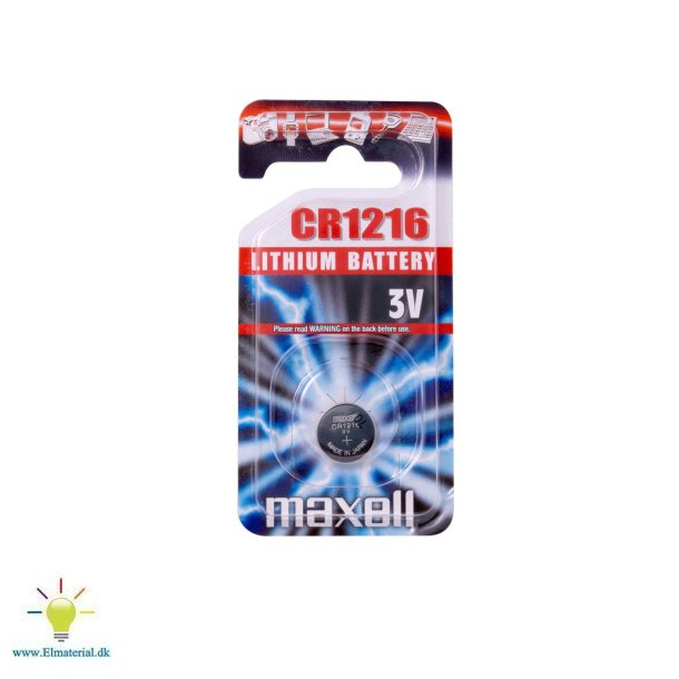 Batteri Lithium Cr1216 3V 1Stk