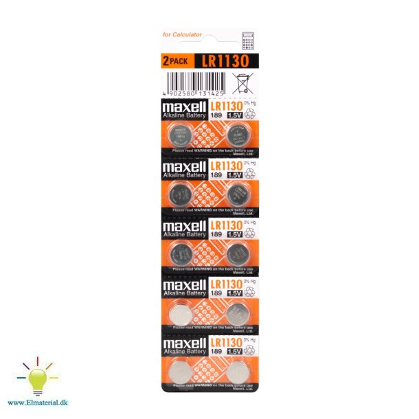 Batteri Alkaline Lr1130 10Stk