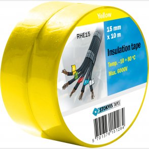 Pvc tejp 15Mm X 10m, Gul