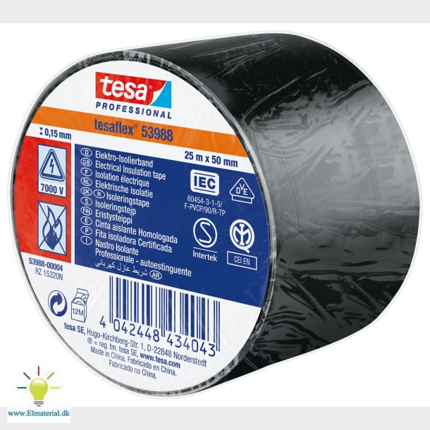 Tape Pvc Sort 50Mmx25M Tesa