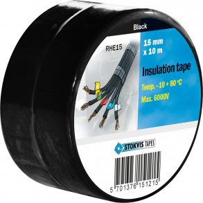 Pvc Tejp 15Mm X 10M, Svart