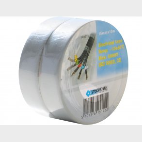 Pvc Tape 15Mm X 10M, Hvid