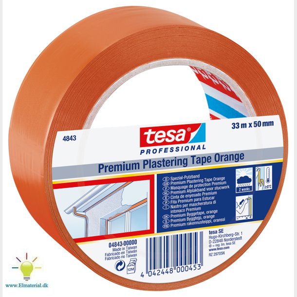 Byggetape Orange 50Mmx33M Tesa