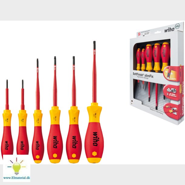 Skruetrkkerst 1000V 6Stk Tx