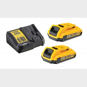 18V batteriset, 2X2Ah + laddare