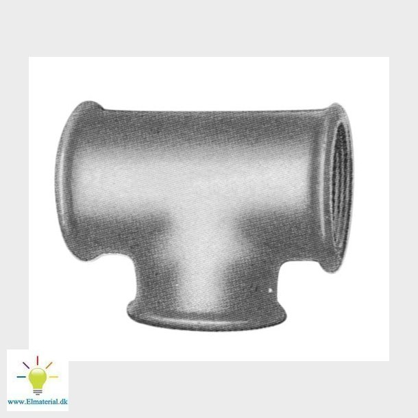 1/4" Sort Tee El og vvs materialer