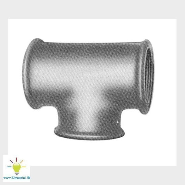 3/8" Galv. Tee El og vvs materialer