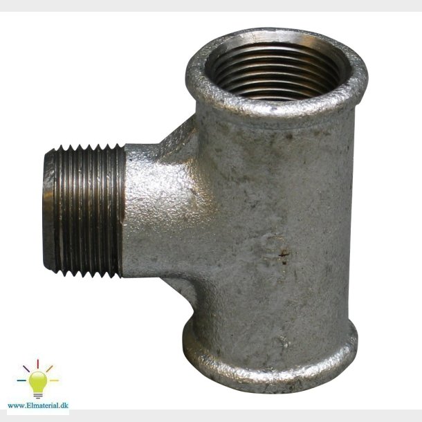 1/2" Galv. Tee M/Udv.Gev. Gren