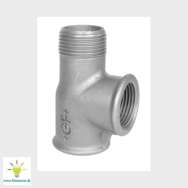 1/2" Sort Tee M/Udv.Gev. Hoved