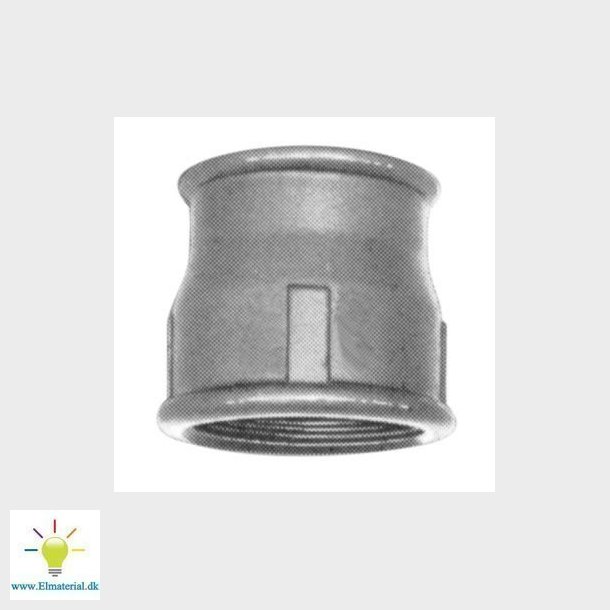 3/4"X3/8" Sort Formmuffe