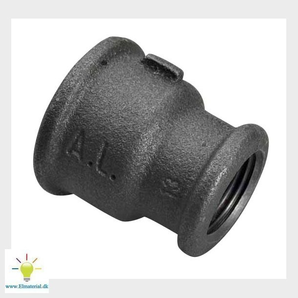 3/4"X1/2" Sort Formmuffe