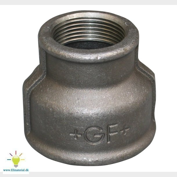 1"X1/2" Sort Formmuffe