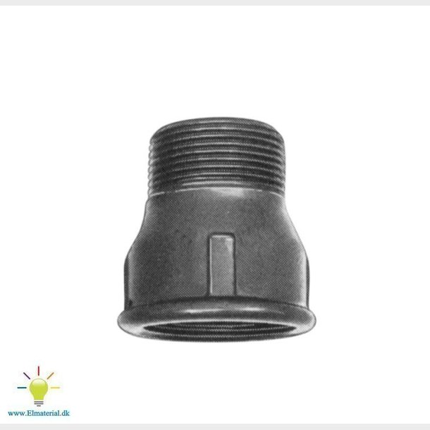 3/8"X1/4" Sort Spidsmuffe