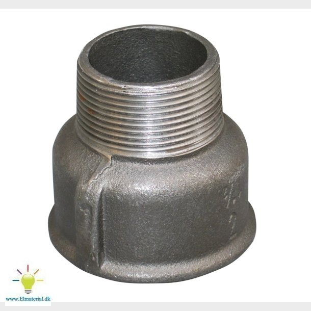 3/4"X3/8" Sort Spidsmuffe