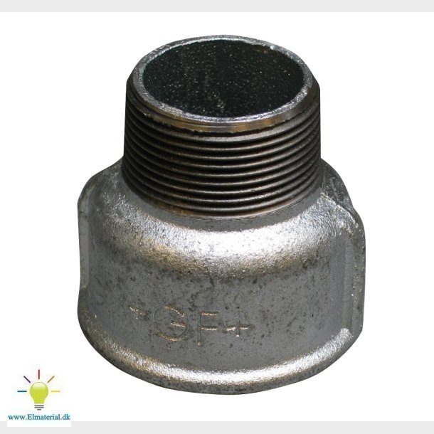 3/4"X3/8" Galv. Spidsmuffe