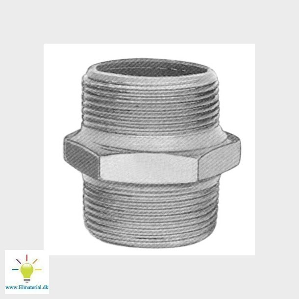 1.1/2" Sort Brystnippel