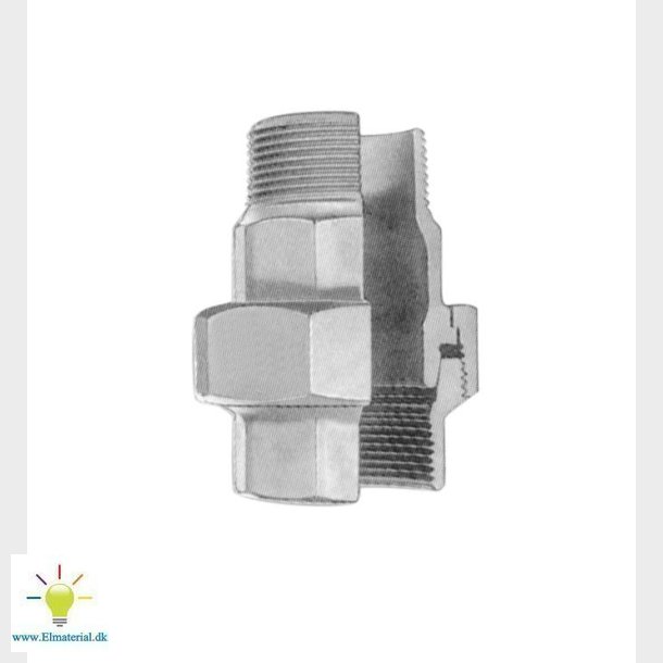 1/4" Union M/N El og vvs materialer
