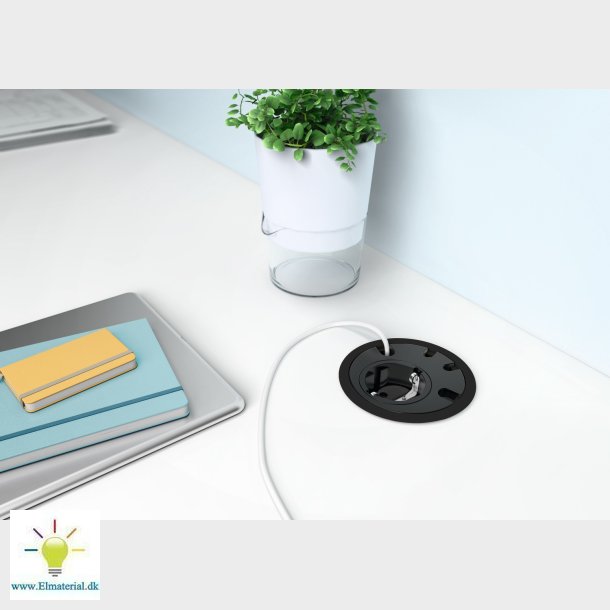 Loop In 80 Mm Stik Udtag Sort