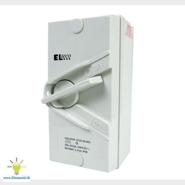 Sikkerhedsafbr. 25A 3P+N Gr