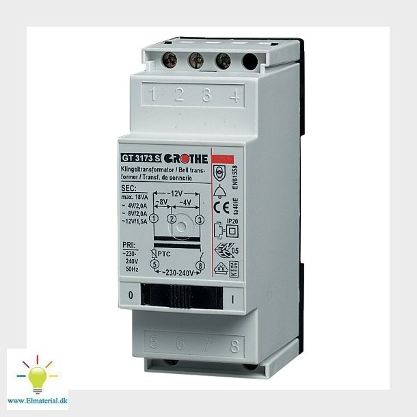 Ringetransformer 4/8/12V Ac 2A