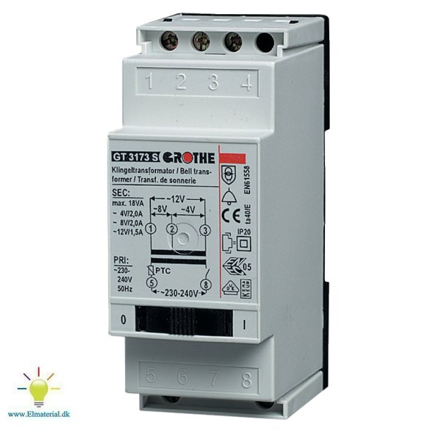Ringetransformer 8V Ac M/Afbr.