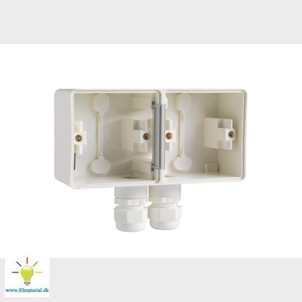 Underlag 2-Mod 2Xm20 Ip55 Hvid