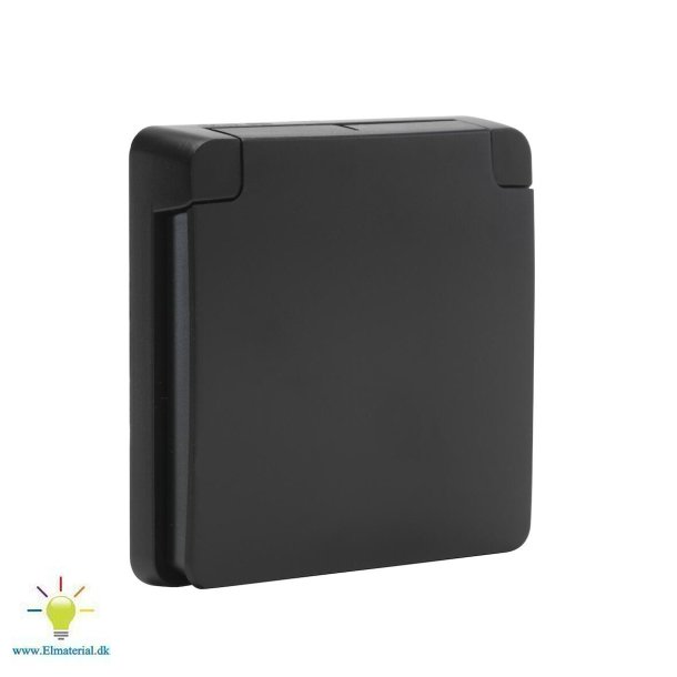 Adapterramme M. Dksel 1M Sort