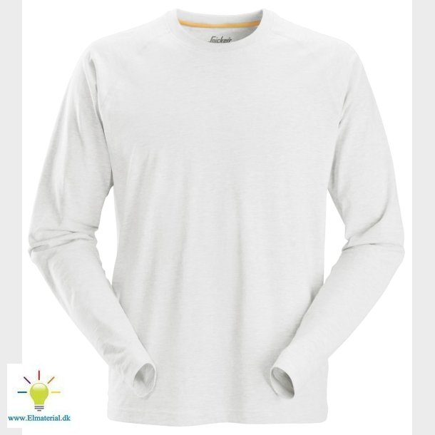 T-Shirt 2410 L/, Hvid Str. S