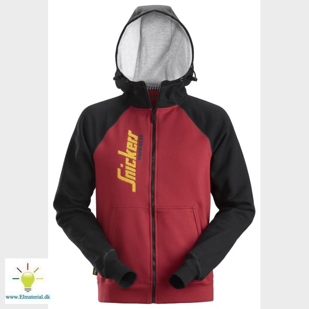 Hoodie 2888 R&ouml;d / Svart, Xl