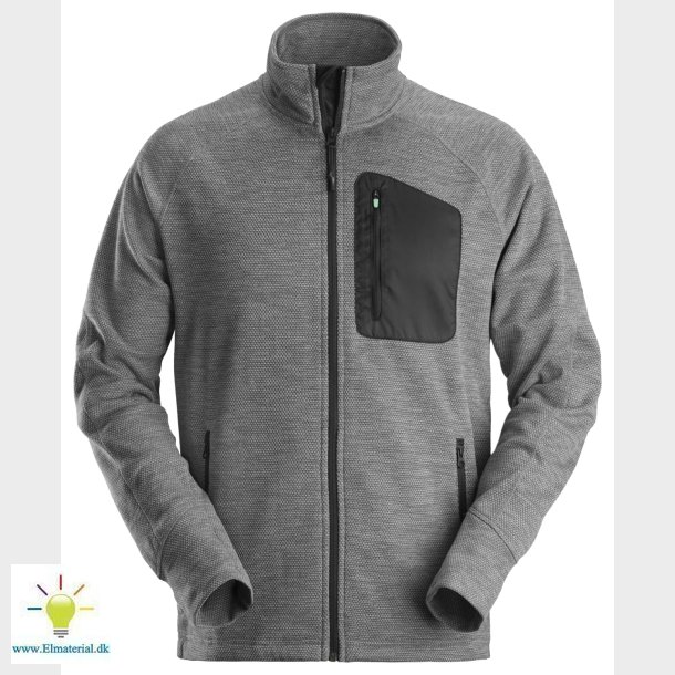 Fleecejakke 8042 Gr/Sort, 3Xl