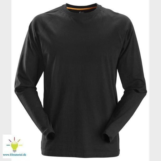 T-Shirt 2410 L/, Sort Str. L