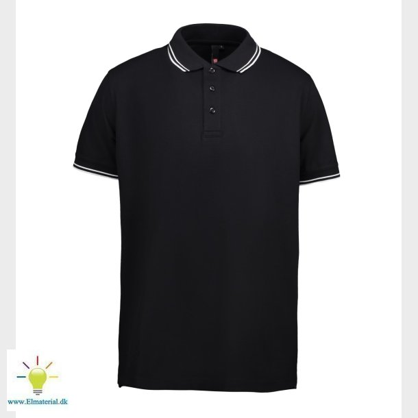 Id Poloshirt 0522, Sort Str.Xl