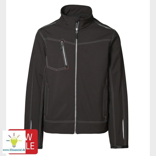 Softshelljakke 0832, Sort, 3Xl