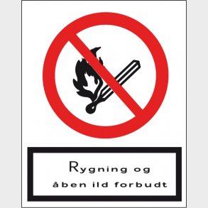 Skylt Rökning förbjuden 30X21Cm