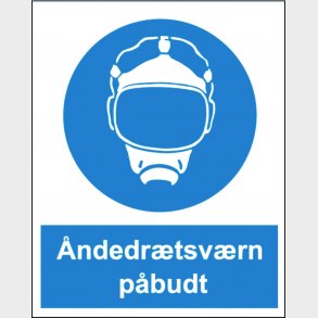 Skylt Andningsskydd Obligatoriskt