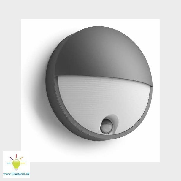 Mygarden Capricorn V&auml;gglampa antracitgr, 1X6W 230V, Ip44, R&ouml;relsesensor