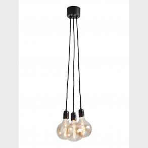 Klusterpendel K5 Dia. 10 Cm 3 Uttag Svart Mat