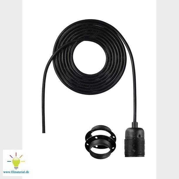 Fatningsst P5 E27 Mat Sort