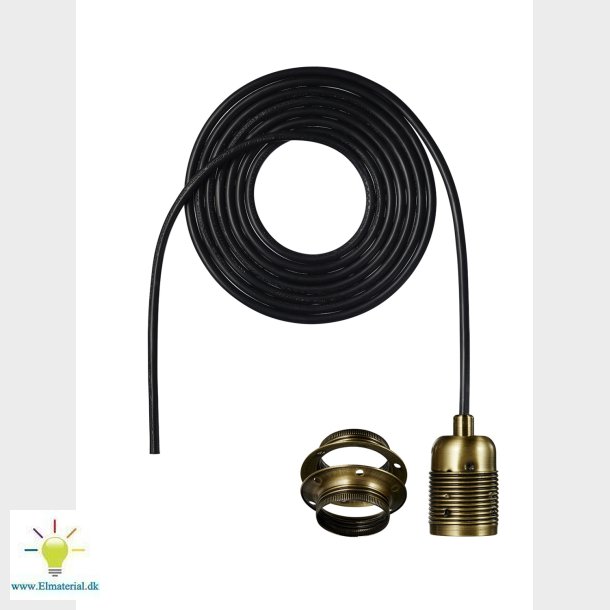 Fatningsst P5 E27 Antik Messing